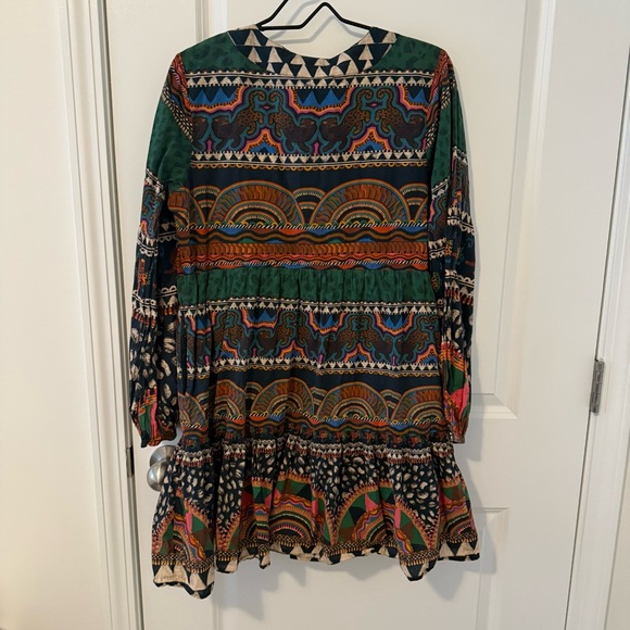 FARM Rio Multicolor Patterned Cotton Mini Dress Large - Picture 7 of 7